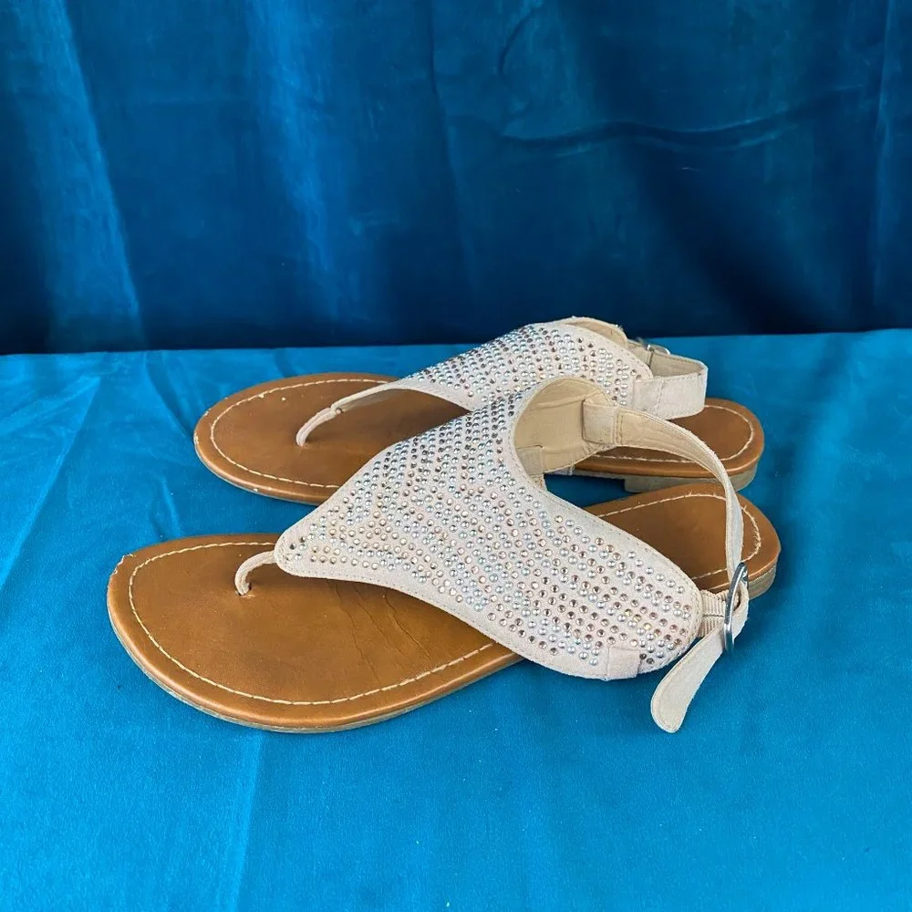 Faded Glory Girls Youth Rhinestone Thong Sandal